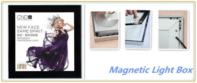 磁気スリムなポスター フレームのライト ボックスは4mm LGPの輸入のアクリルを開けます